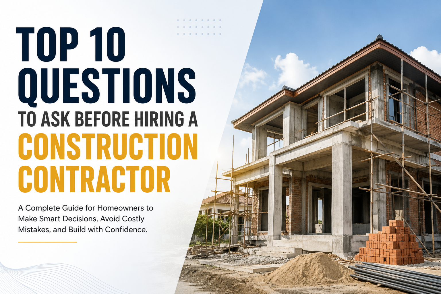 Top 10 Questions to Ask Before Hiring a Contractor in Pakistan